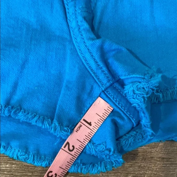 Hollister Women's Bright Blue Denim Micro distressed Shorts NWOT - Picture 6 of 10